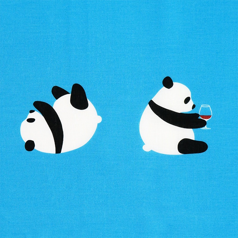 手ぬぐい「かんぱ～いころころパンダ」