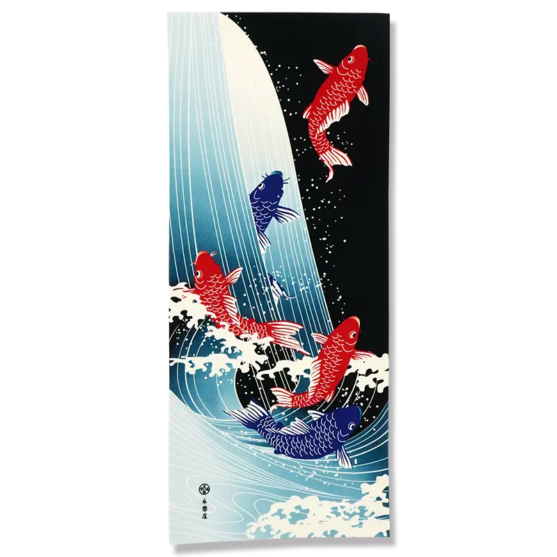 手ぬぐい「五鯉躍（ごりやく）」