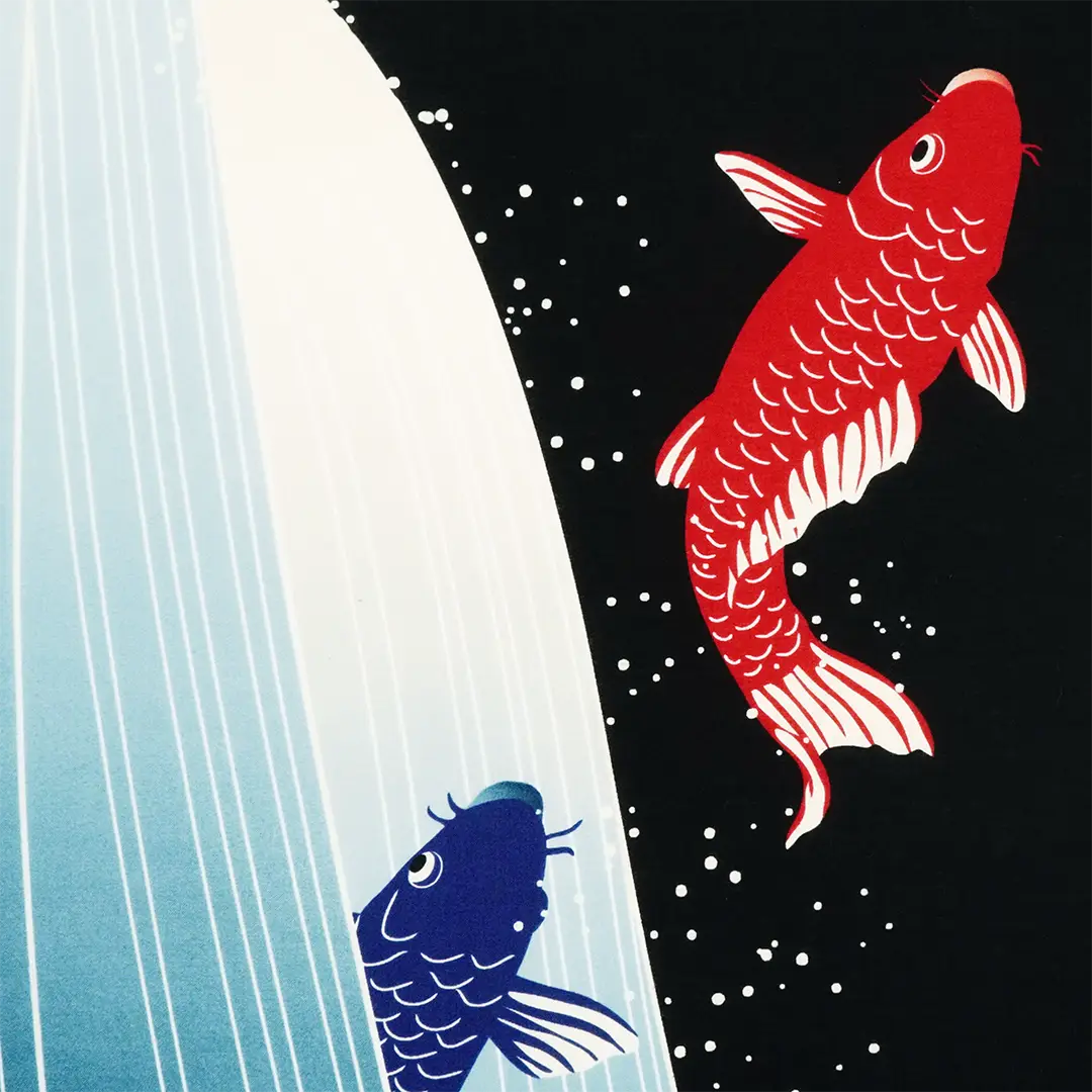 手ぬぐい「五鯉躍（ごりやく）」