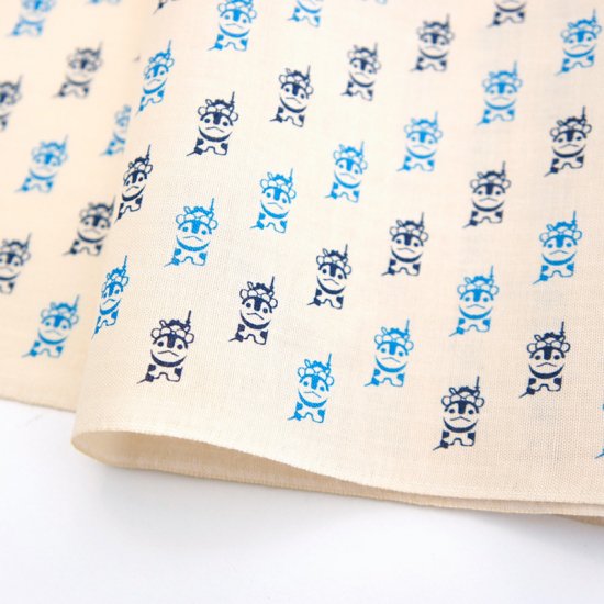 手ぬぐい総柄90cm「プチMOMO」（ネイビー）