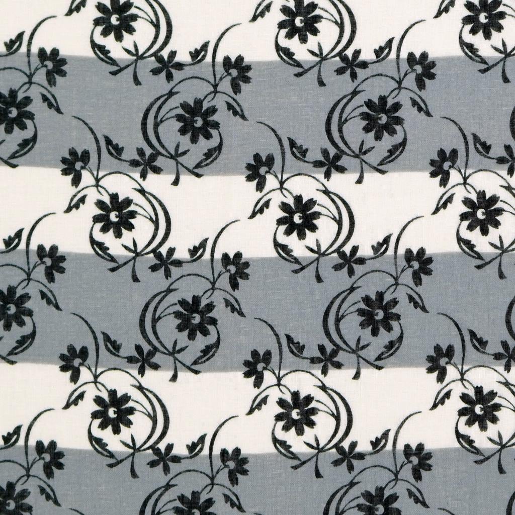 ガーゼ90㎝ 「フラワー」（ブラック）