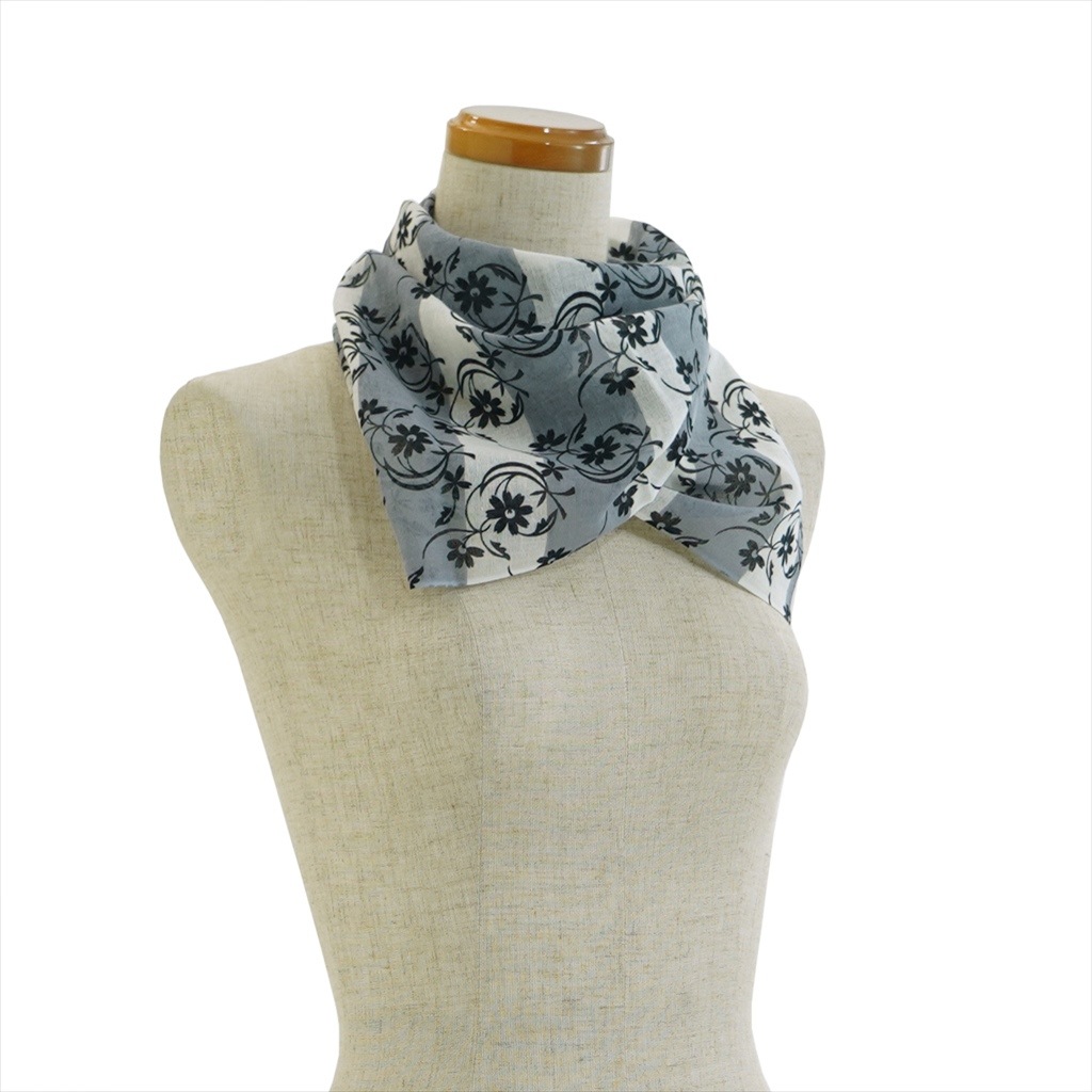 ガーゼ90㎝ 「フラワー」（ブラック）