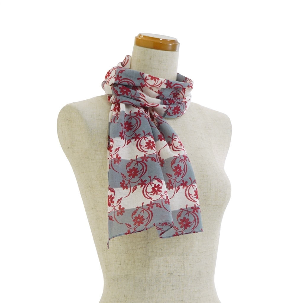 ガーゼ90㎝ 「フラワー」（レッド）