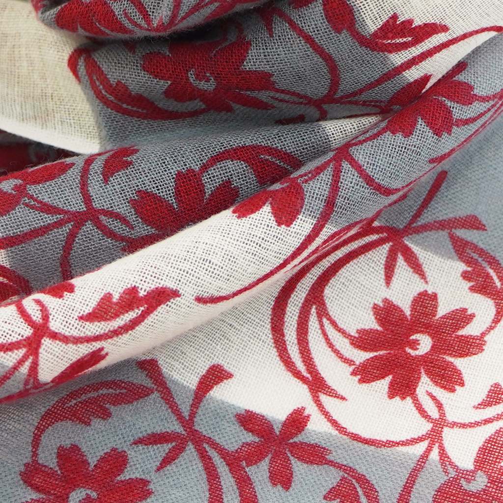 ガーゼ180㎝ 「フラワー」（レッド）