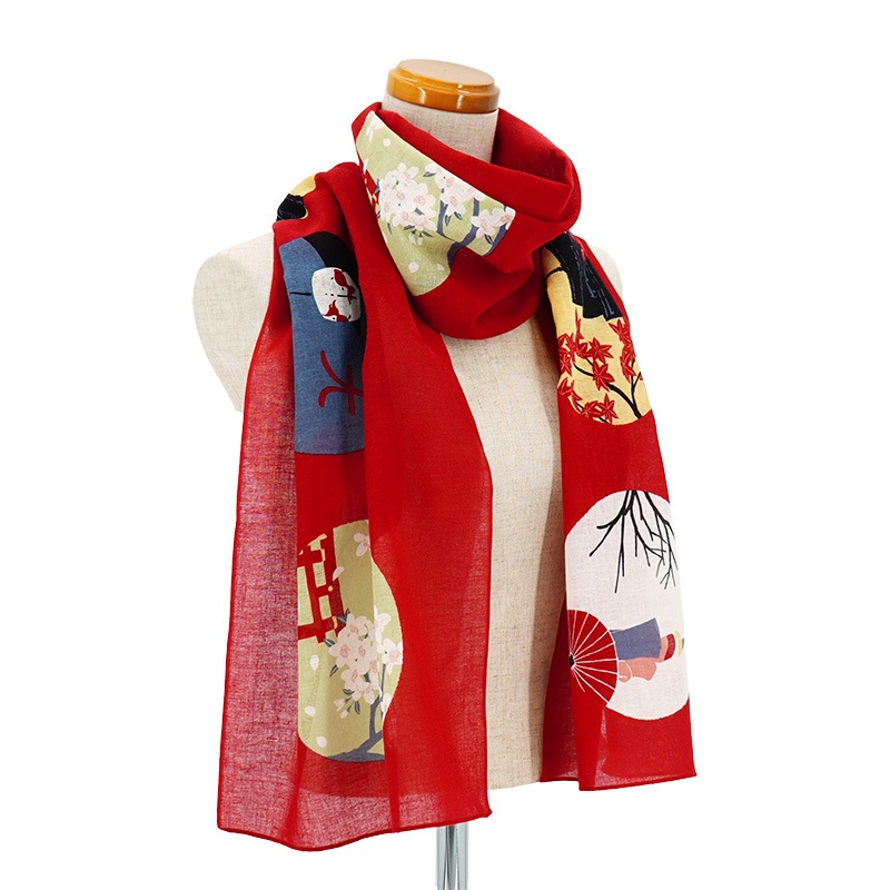 ガーゼ180cm「京の四季」