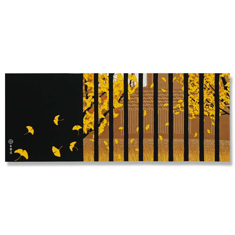 手ぬぐい「晩秋の町家」