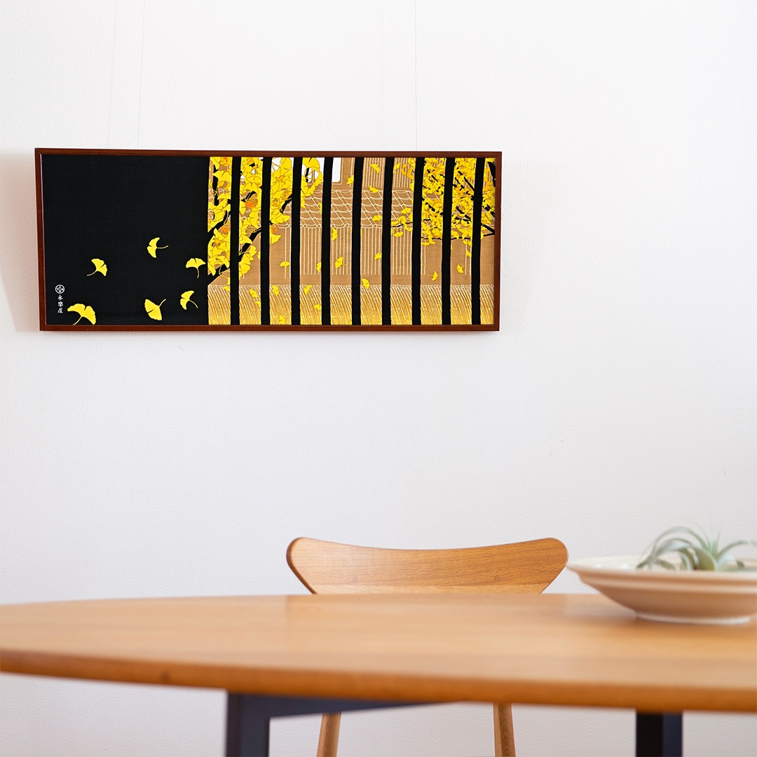 手ぬぐい「晩秋の町家」