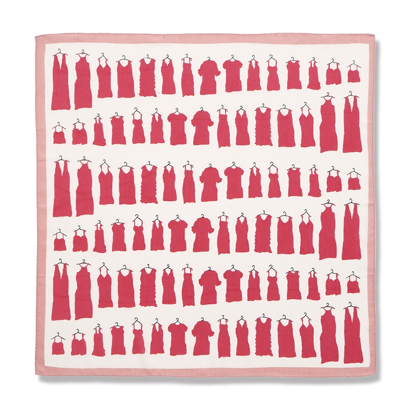 ハンカチ「ドレス」（ピンク/ダークピンク) | てはん・ハンカチ | 永楽屋