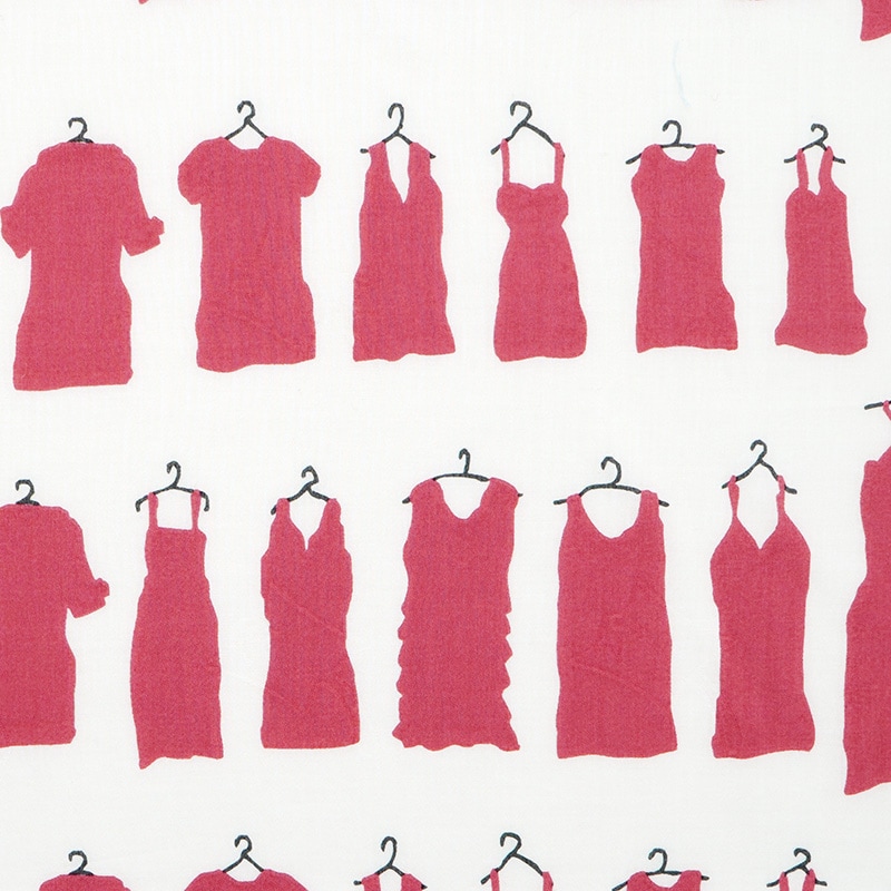 ハンカチ「ドレス」（ピンク/ダークピンク) | てはん・ハンカチ | 永楽屋