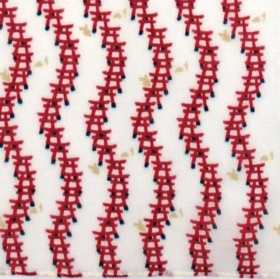 ガーゼ90cm「鳥居」（エンジ）