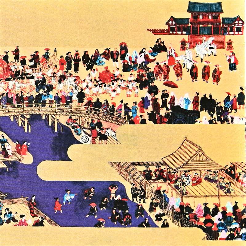 手ぬぐい「祇園祭絵図」