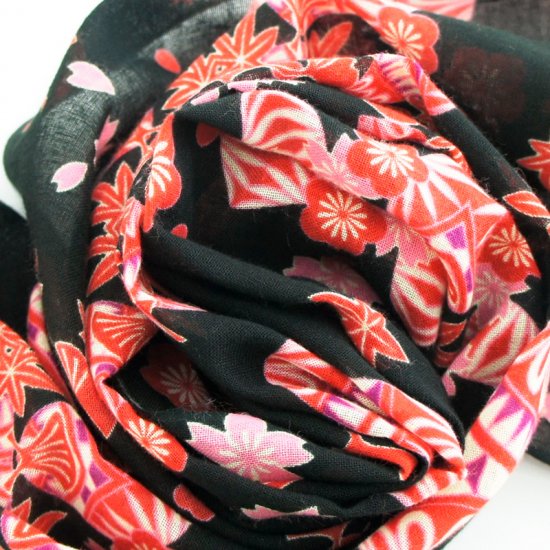 ガーゼ120㎝ 「万華鏡」（レッド）