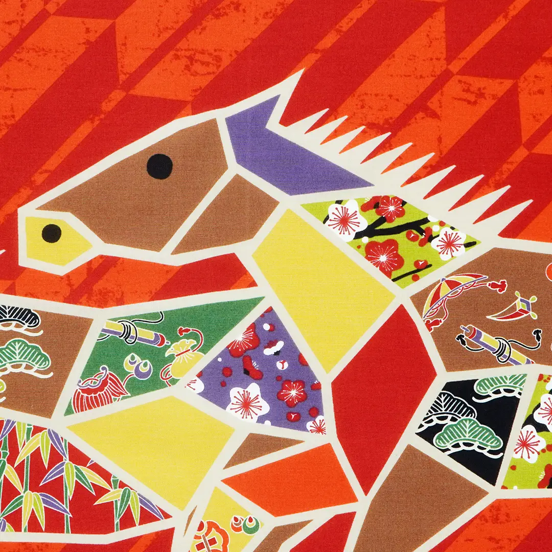 手ぬぐい「干支 午」