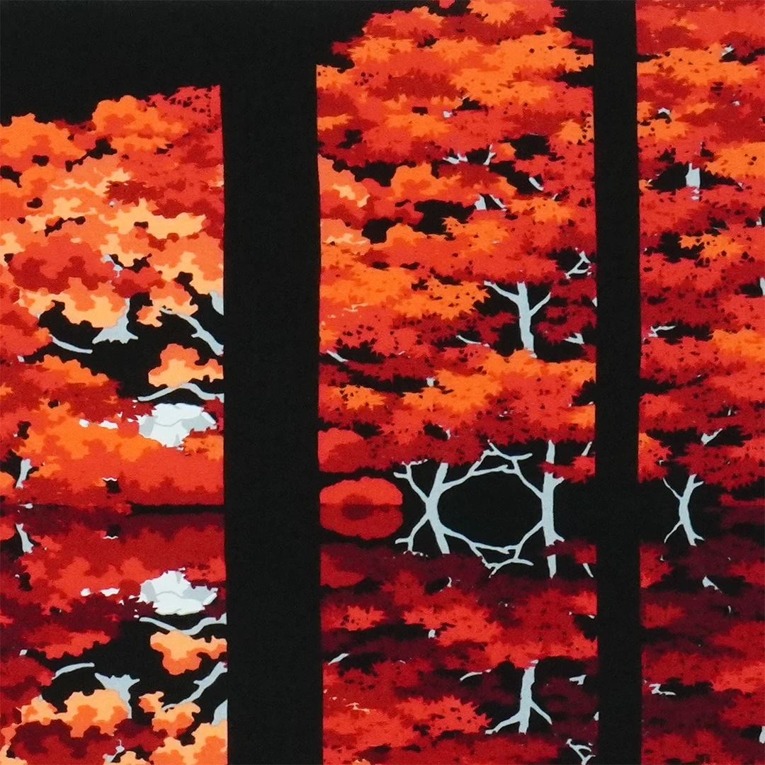 手ぬぐい「鏡紅葉」（レッド）