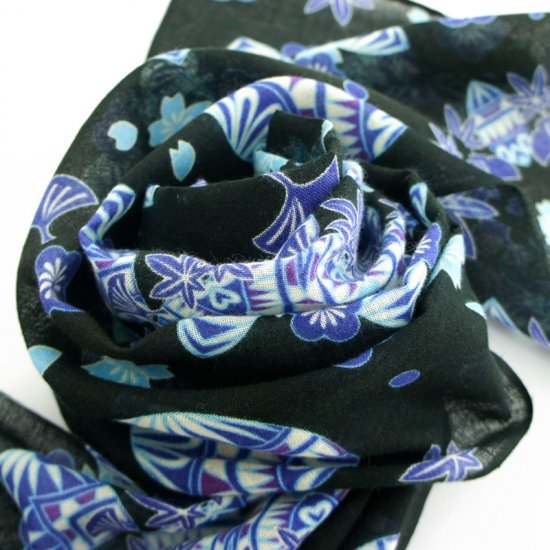 ガーゼ120㎝ 「万華鏡」（ブルー）