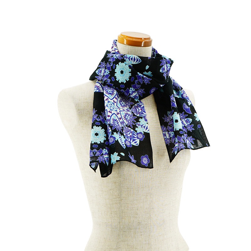 ガーゼ120㎝ 「万華鏡」（ブルー）