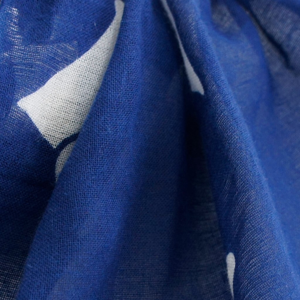 ガーゼ180㎝ 「ももんが並び」（ネイビー/ホワイト）