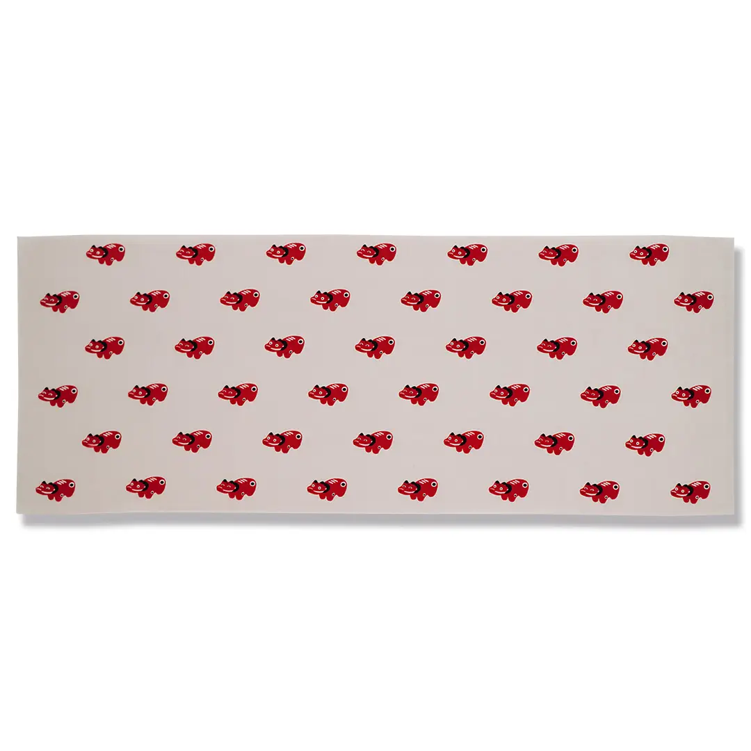 手ぬぐい総柄90㎝「赤べこ」