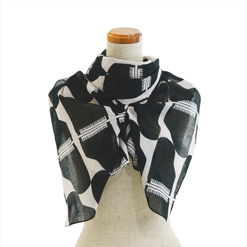 ガーゼ180㎝ 「グランドピアノ」（ベージュ/ブラック）