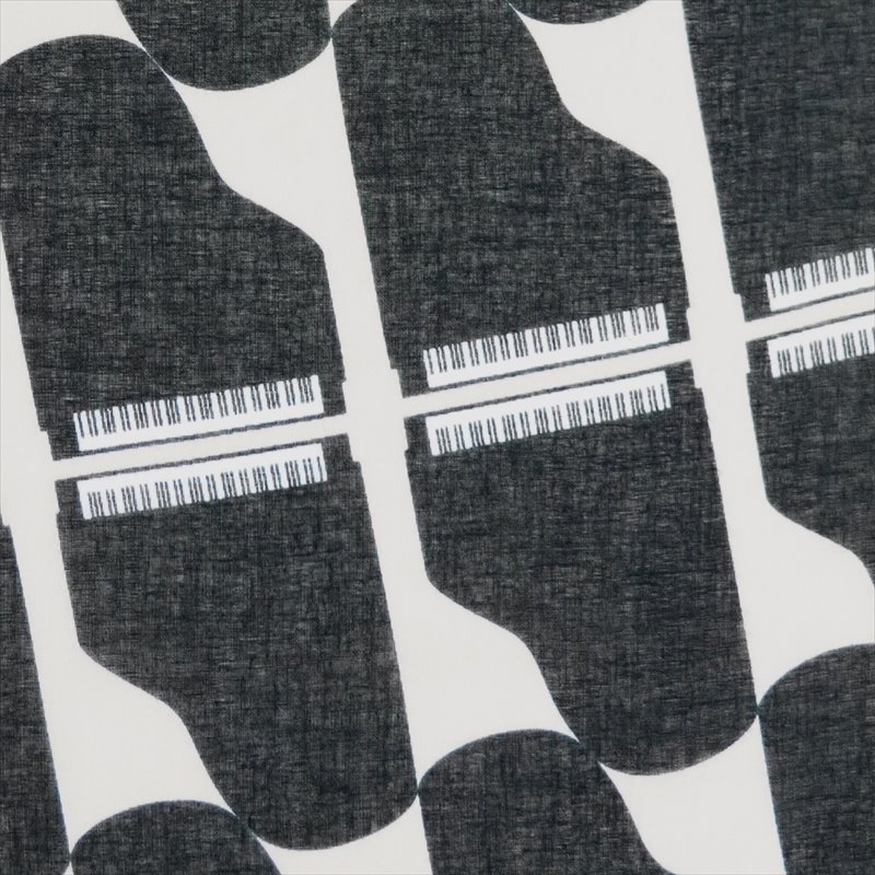 ガーゼ180㎝ 「グランドピアノ」（ベージュ/ブラック）