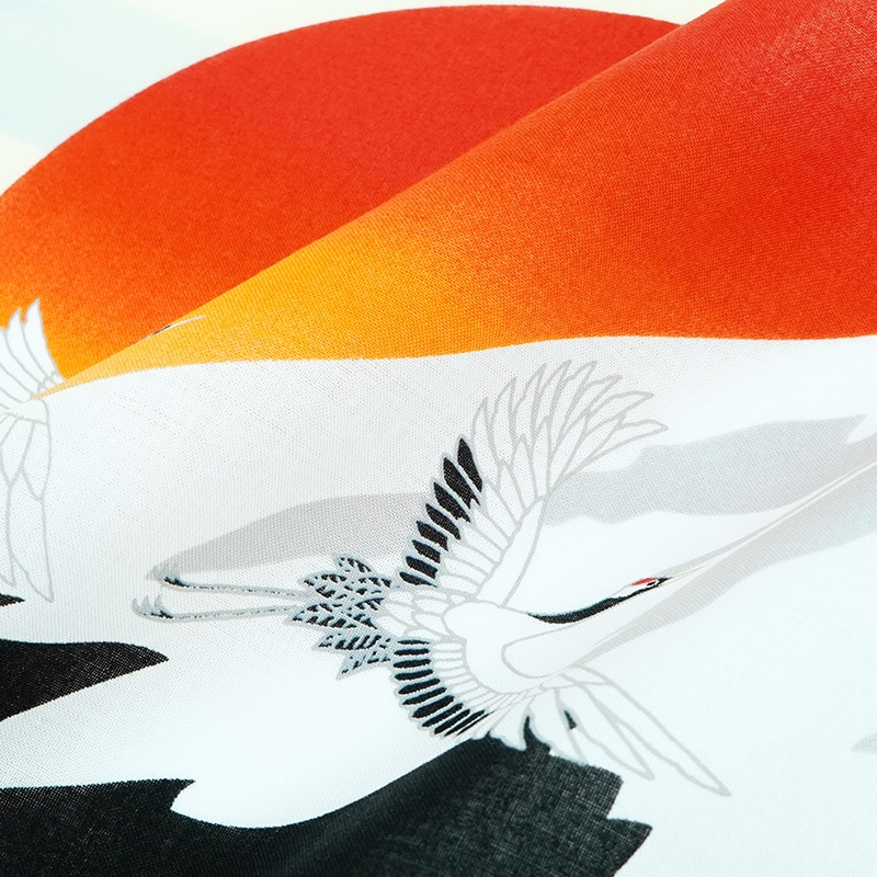 手ぬぐい「富士と鶴」