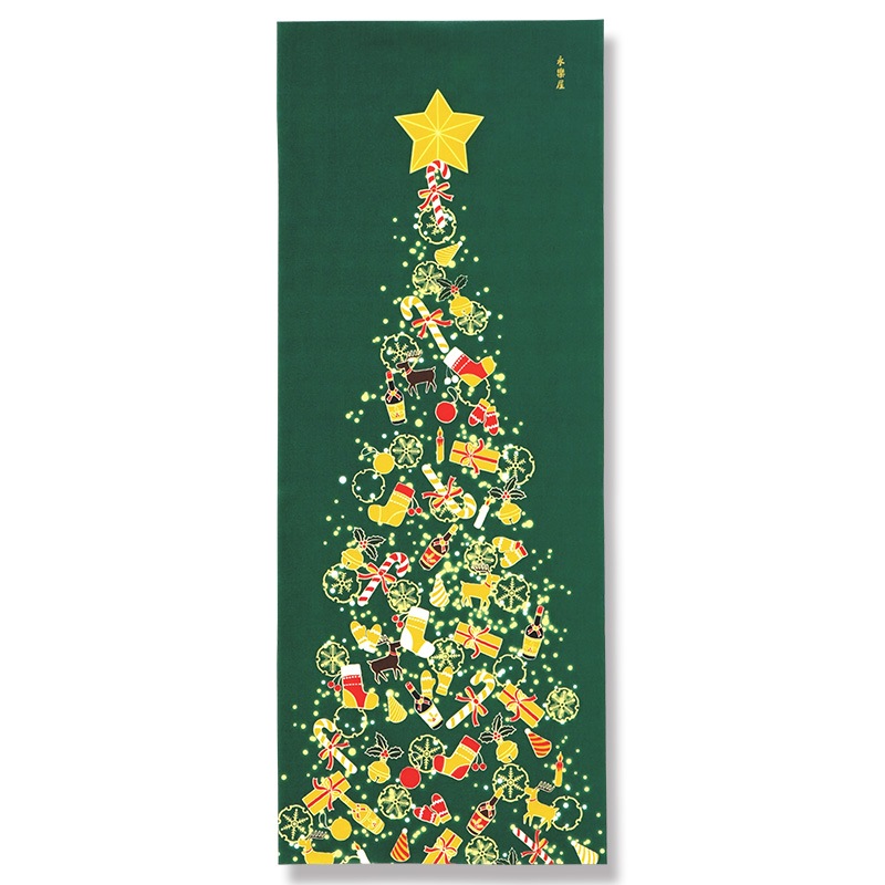 手ぬぐい「雪輪ツリー」