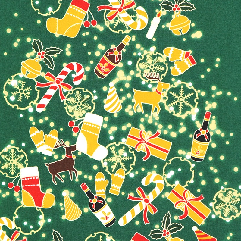 手ぬぐい「雪輪ツリー」