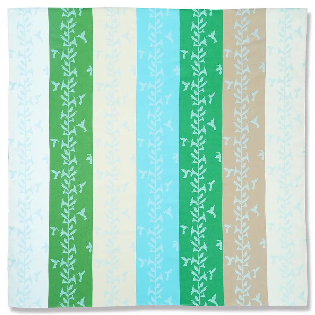 ジャガード大風呂敷「ハチドリ」（ブルー）