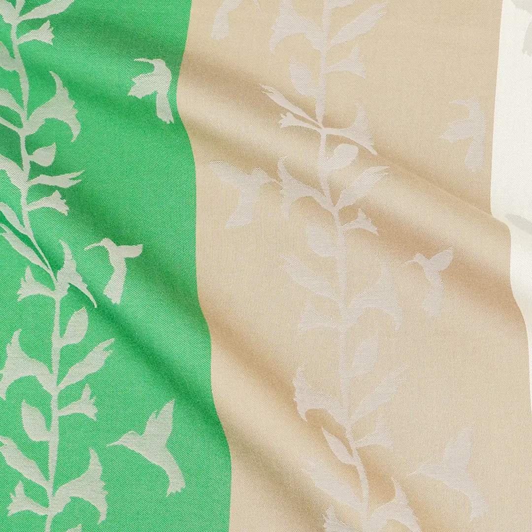 ジャガード大風呂敷「ハチドリ」（ベージュ）