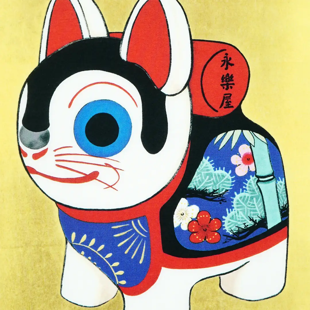 手ぬぐい「モモタロウ」/山本太郎×永楽屋