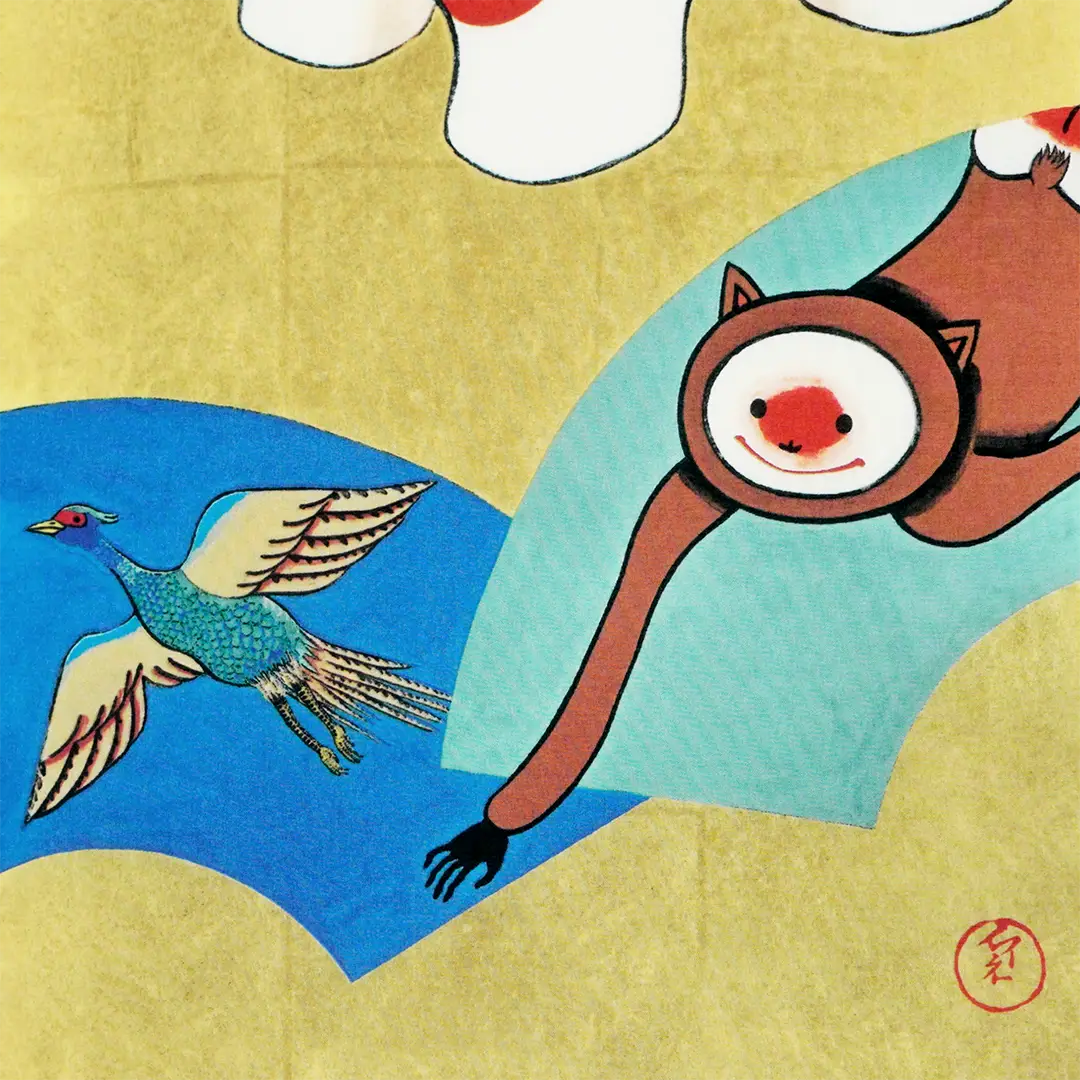 手ぬぐい「モモタロウ」/山本太郎×永楽屋