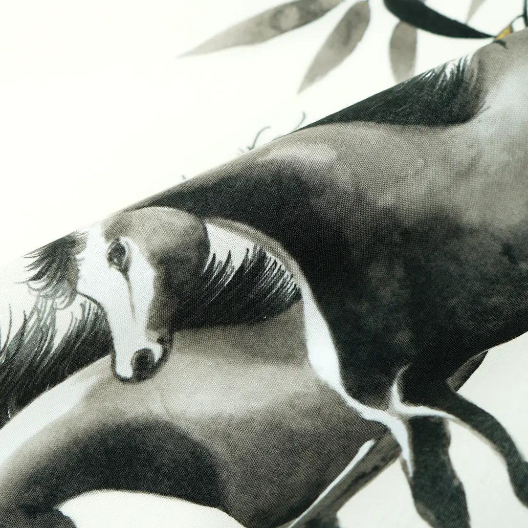 手ぬぐい「墨絵 午」