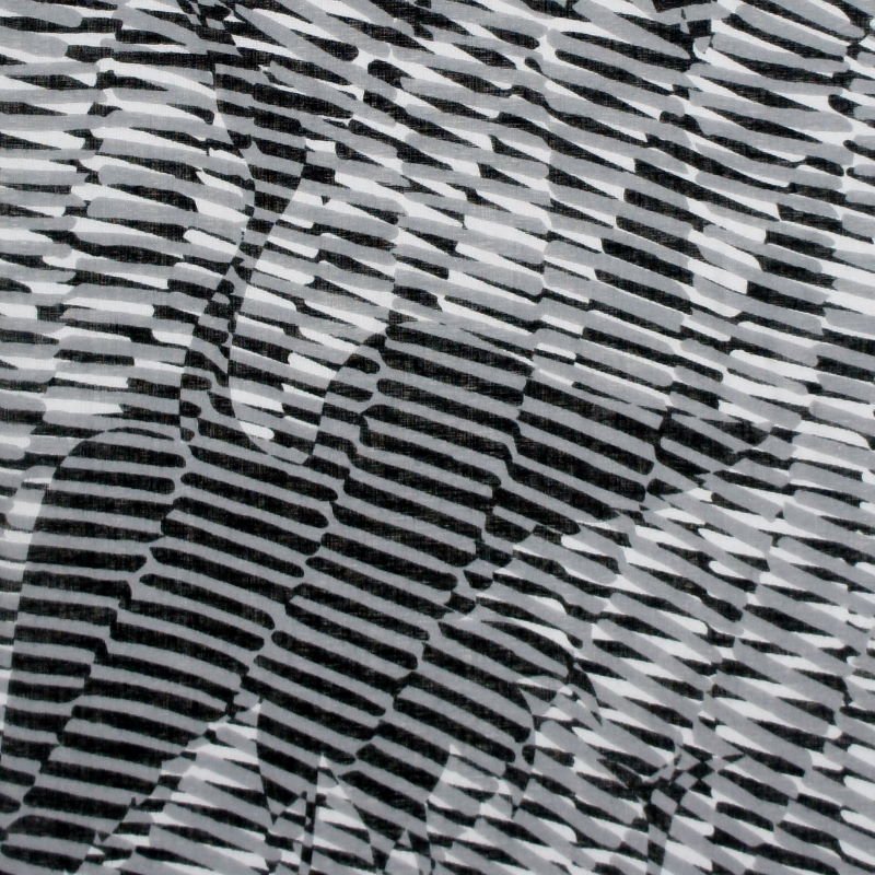 ガーゼ90㎝ 「影鶴」（グレー/ブラック）