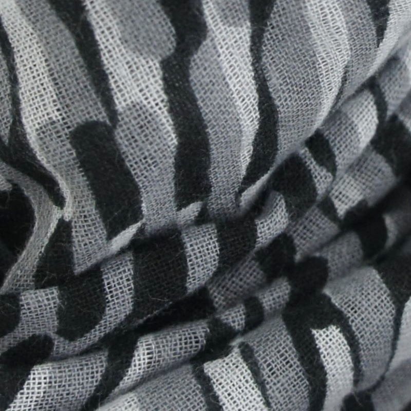 ガーゼ90㎝ 「影鶴」（グレー/ブラック）