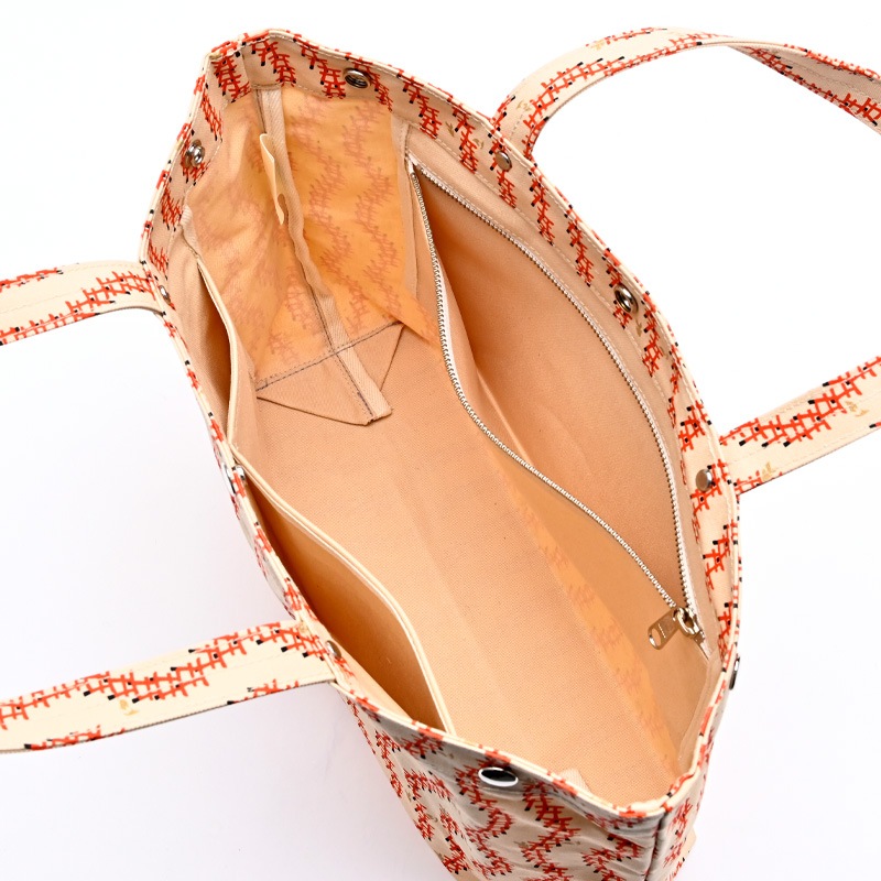 樂しい鞄 「A4横長トート」（七宝柄）