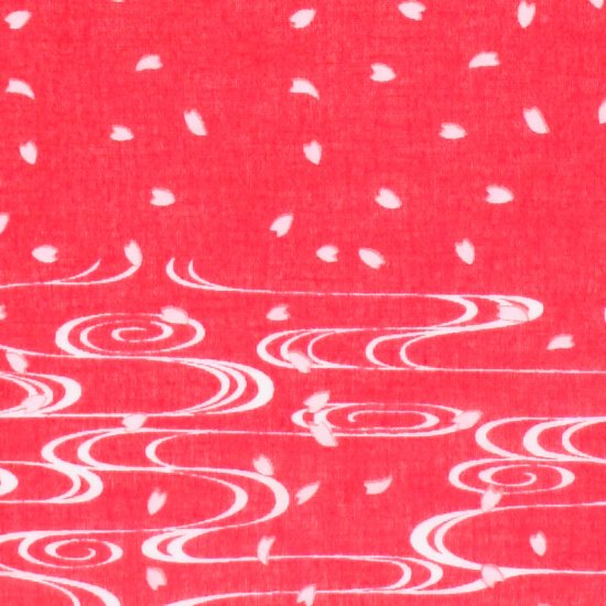 ガーゼ180cm 「桜流水」（ピンク）