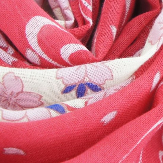 ガーゼ180cm 「桜流水」（ピンク）