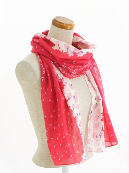 ガーゼ180cm 「桜流水」（ピンク）