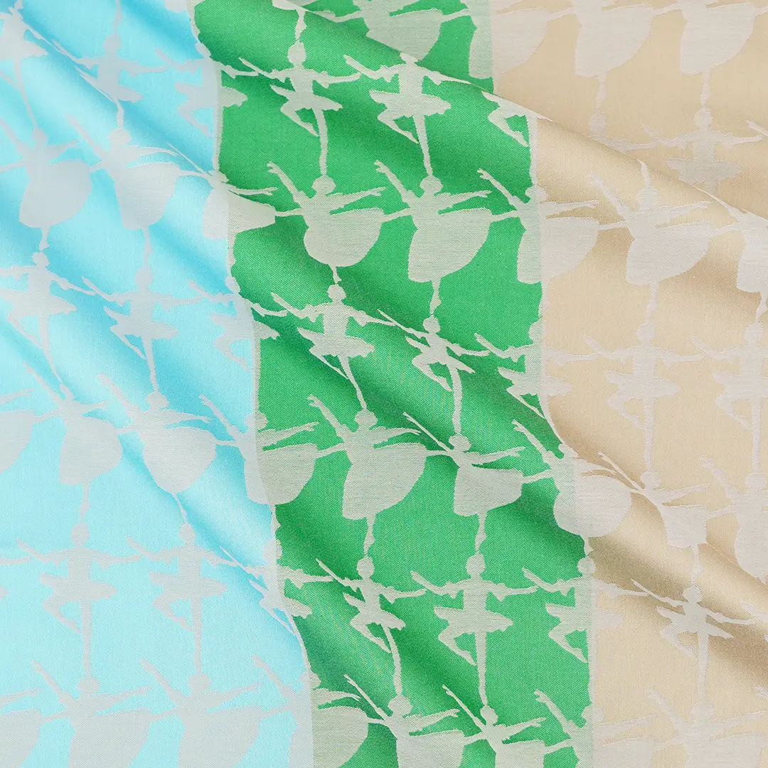 ジャガード大風呂敷「バレリーナ」（ベージュ）