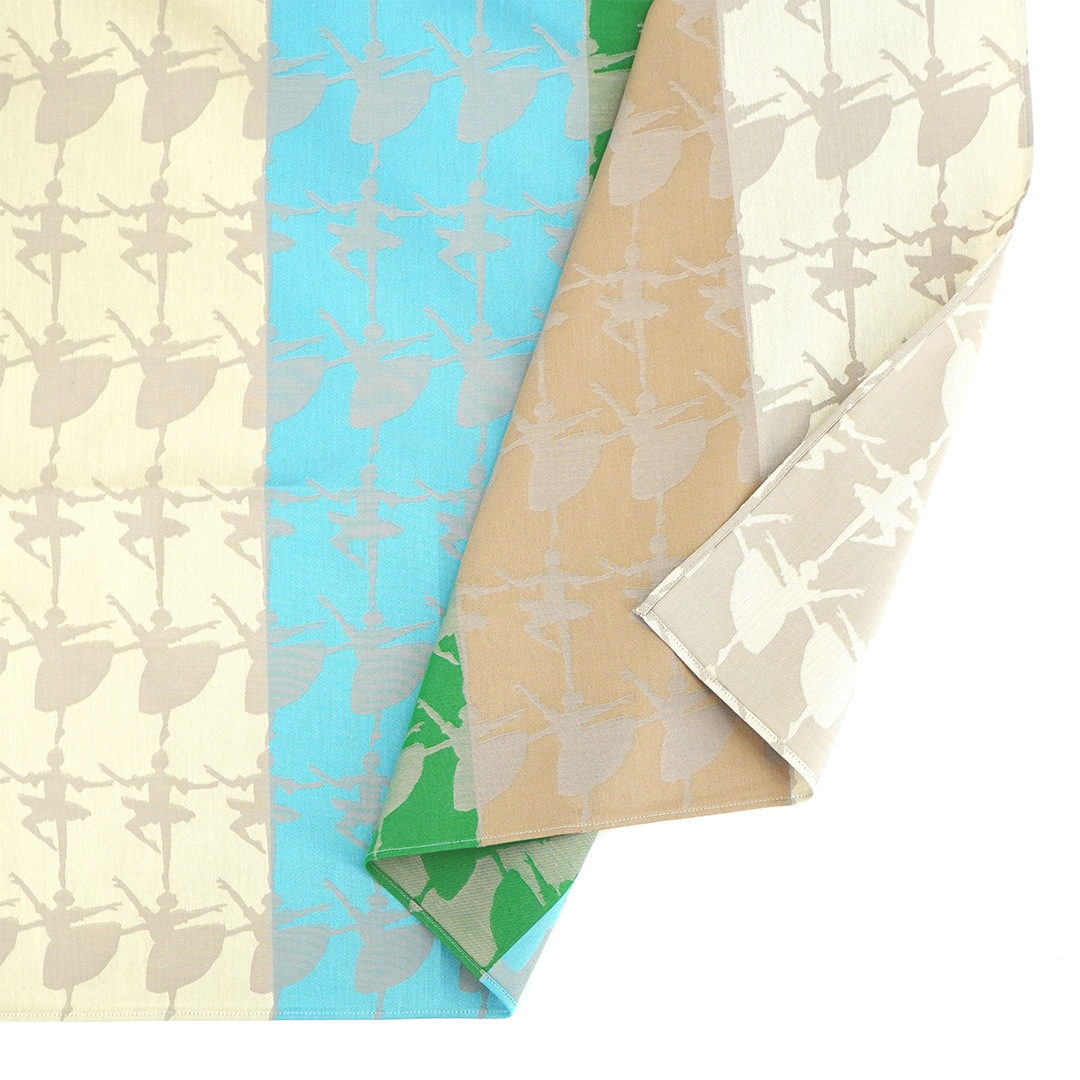 ジャガード大風呂敷「バレリーナ」（ベージュ）