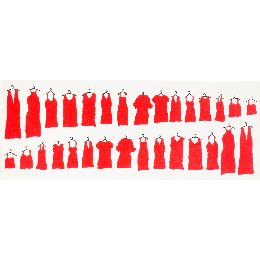 ガーゼ90㎝ 「ドレス」(レッド)