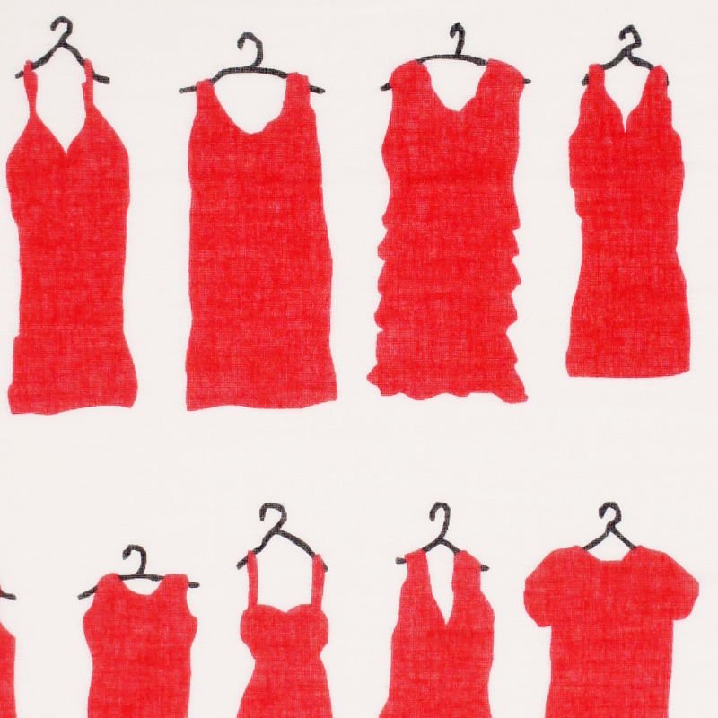 ガーゼ90㎝ 「ドレス」(レッド)