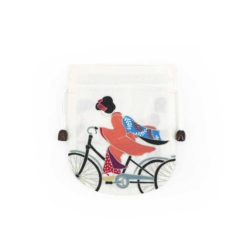 リバーシブル手ぬぐい巾着 「よーこがはりますなぁ」