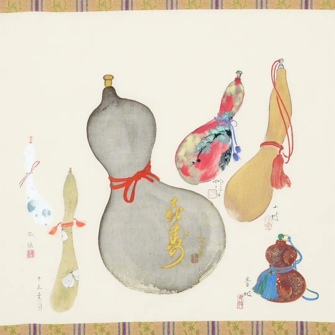 手ぬぐい「六瓢之図」（化粧箱付き）※米国産海島綿使用