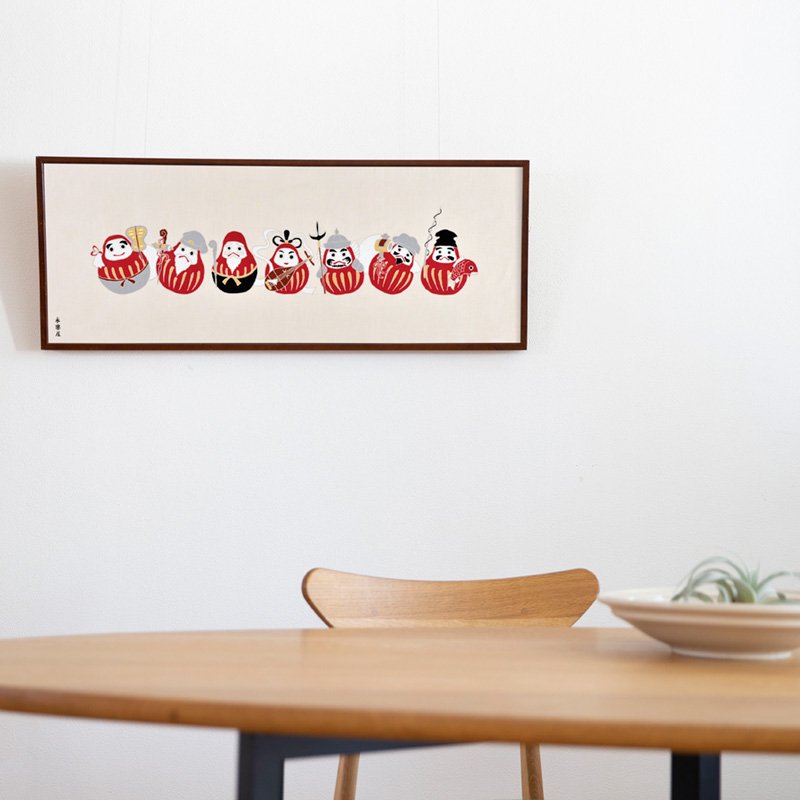 手ぬぐい「だるま七福神」