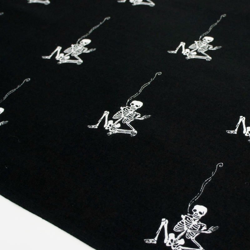 手ぬぐい総柄120㎝「MINIGEMEN」（モノトーン）