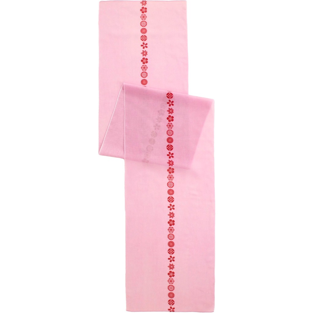 ガーゼ180㎝ 「小紋並び」（ピンク）