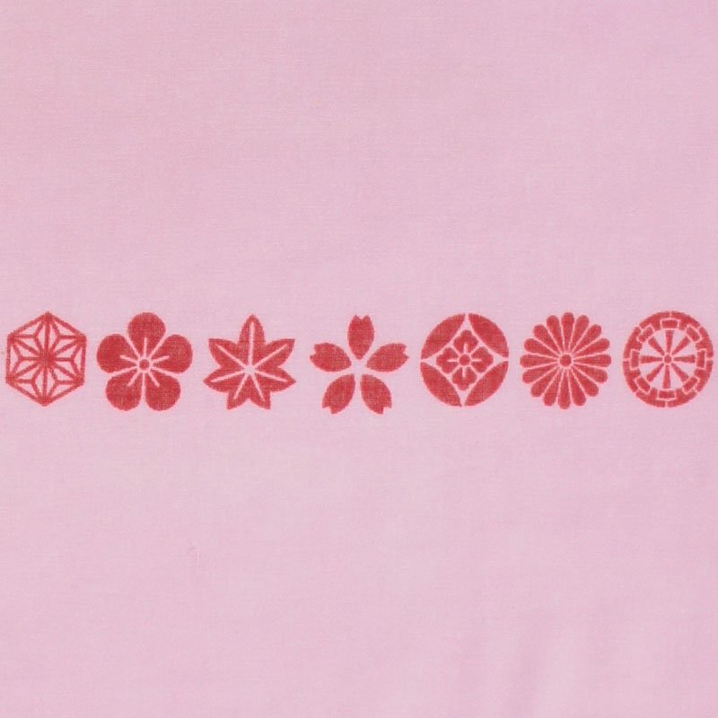 ガーゼ180㎝ 「小紋並び」（ピンク）