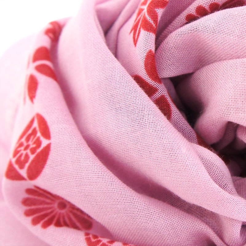 ガーゼ180㎝ 「小紋並び」（ピンク）