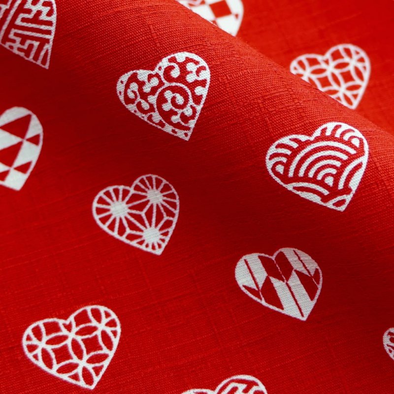 小風呂敷 「ラブリ紋市松」（レッド）